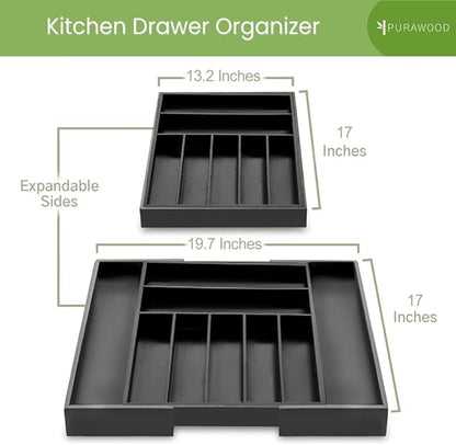 Purawood Bamboo Drawer Organizer - Image 2
