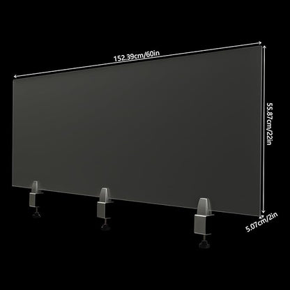 Desk Divider, Acrylic Desk Privacy Panels, Privacy Desk Screen, Frosted Acrylic - Image 3
