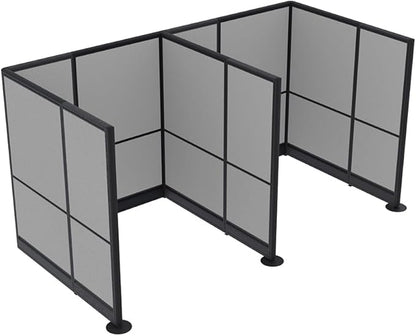 2 Person Workstation Wall Partition | Powered Cubicle Workstations | Privacy by SKUTCHIDesignsInc