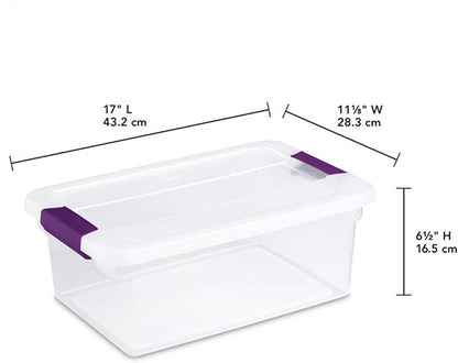 Sterilite 24-Pack ClearView Latch Box, Stackable Storage Organizer Bins - Image 3