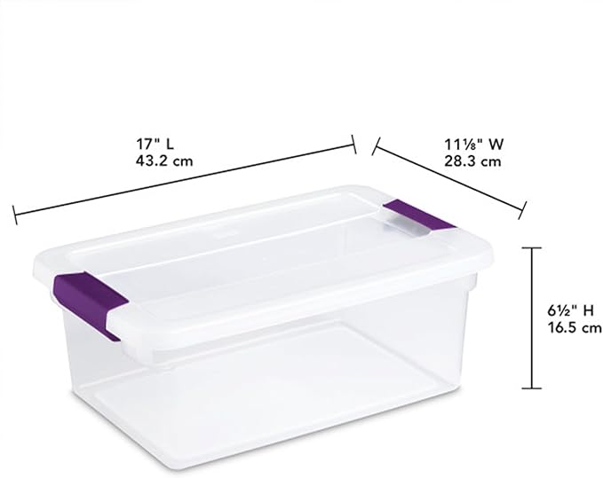STERILITE 15 Qt ClearView Latch Storage Box, Stackable Bin - Image 3