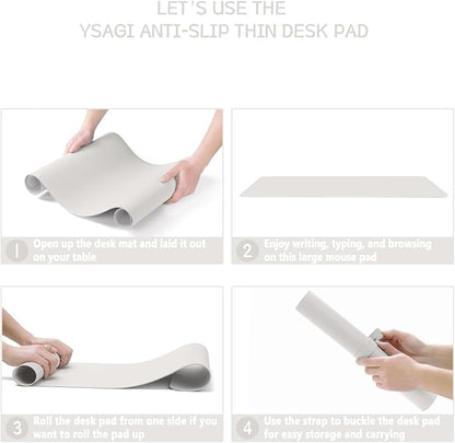 YSAGi Non-Slip Leather Desk Pad L Size, Waterproof Laptop Computer Desk - Image 6