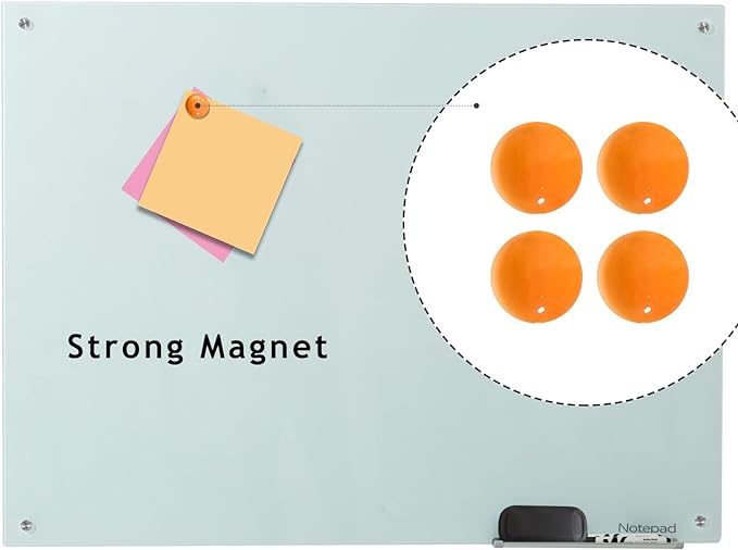 Notepad Glass Whiteboard 36 * 72Inches Magnetic Wall Mounted Frameless Glass - Image 3