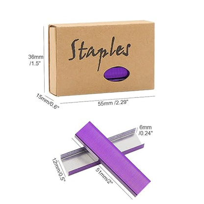 NatSumeBasics 6000 Purple Staples 26/6 Standard Colored Staple - Image 6