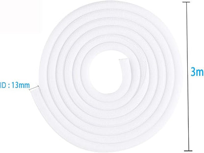 QCSIW 1/2" x 10ft Black/White Cable Sleeve - Image 6