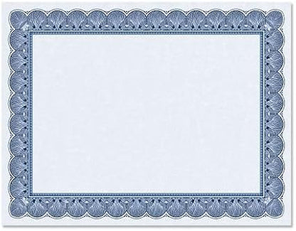 Elite Blue & Blue Parchment Certificate Papers by Fine+Stationery