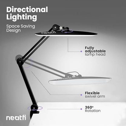 Neatfi XL 2, 200 Lumens LED Task Lamp, 4 Level Brightness, 3 Light Modes - Image 7