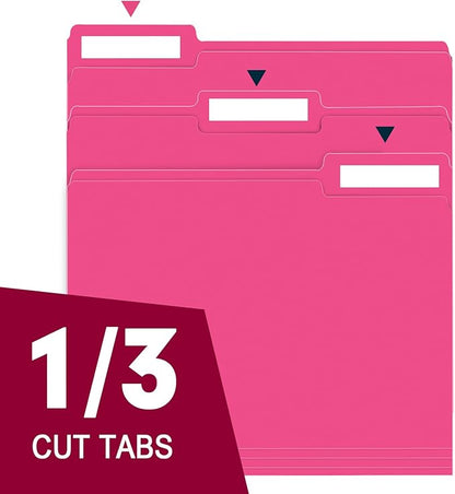 File Folder, RAZCC 150 Pack 1/3 Cut Tab File Folders Letter Size, Folders - Image 3