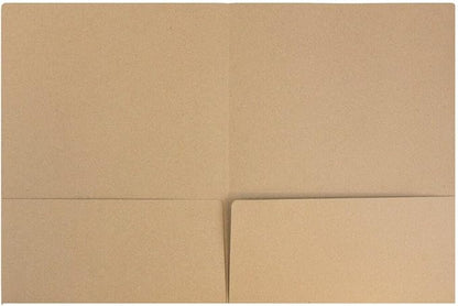 LUXPaper 9" x 12" Presentation Folders | Two Pocket | Grocery Bag Brown | 18pt. - Image 2