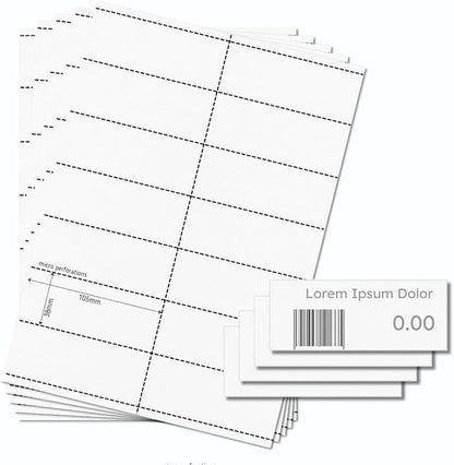 OfficeGear Shelf Edge Labels 38x105mm Custom Printable A4 Card by OfficeGear