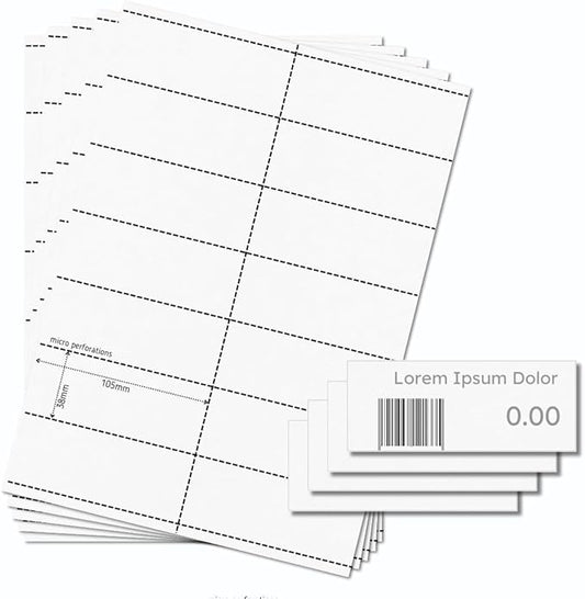 OfficeGear Shelf Edge Labels 38x105mm Custom Printable A4 Card by OfficeGear
