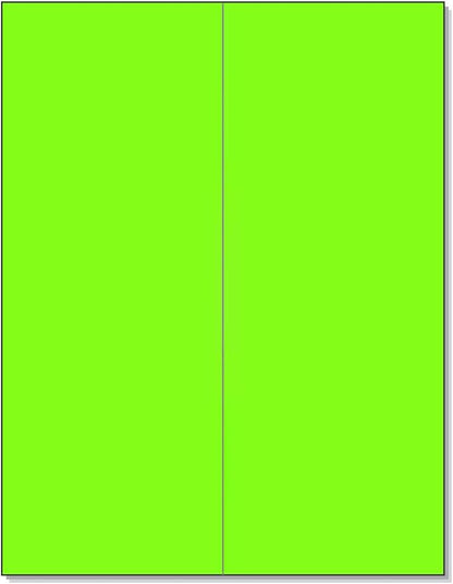 8-1/2 x 11" Neon Color High Light Fluorescent Labels by NextDayLabels