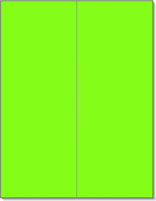 8-1/2 x 11" Neon Color High Light Fluorescent Labels by NextDayLabels