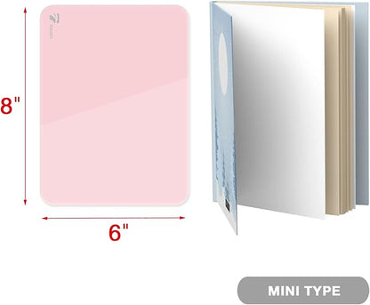 Pink Mini Desktop Pure Glass Whiteboard, Small Slope Slick Desk Whiteboard Glass - Image 7