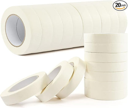 SEBETOW Masking Tape Bulk 1 Inch 20 Packs by SEBETOW