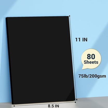 Cardstock Paper, 80 Sheets Card Stock, 200GSM Thick Printer Paper 8.5x11 - Image 2