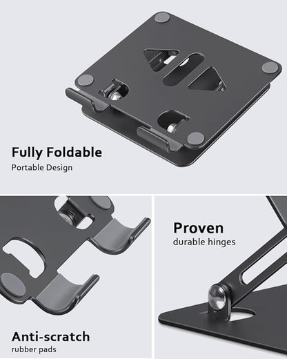 Aoviho Tablet Stand Holder for Desk, Adjustable Desktop Tablet Holder, Foldable - Image 3