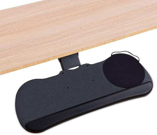 FERSGO Under Desk Keyboard Tray, 17.75" Track, One Knob Control, Undermount by FERSGO