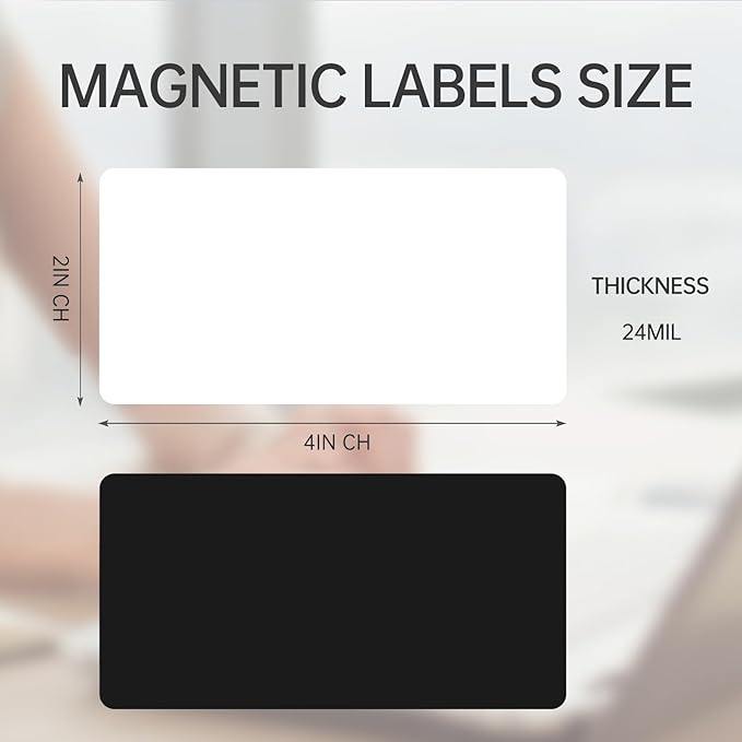 OQUYDEA 40-Pack Dry Erase Magnetic Labels - Image 2