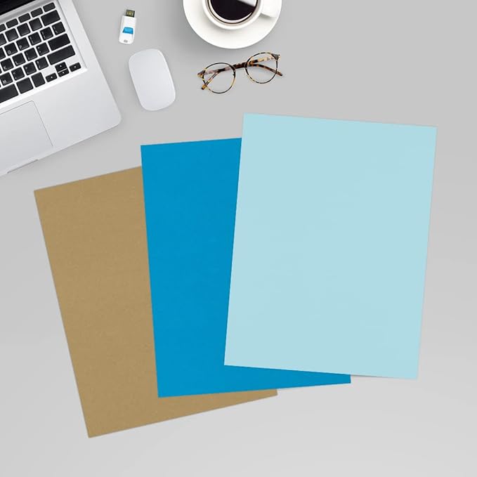 LUXPaper 8.5" x 11" Paper | Letter Size | Pastel Blue | 60lb. Text | 250 Qty - Image 7