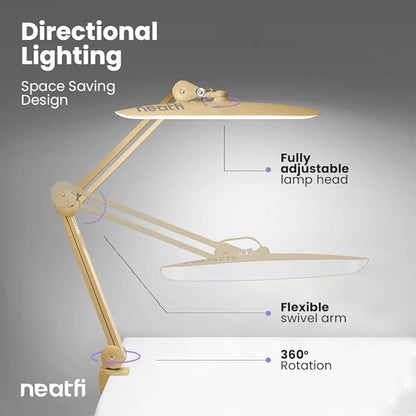 Neatfi XL 2, 200 Lumens LED Task Lamp, 4 Level Brightness, 3 Light Modes - Image 5