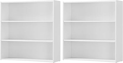 VASAGLE Set of 2 Bookshelves, 31.5 Inches Wide, 3-Tier Open Bookcases by VASAGLEbySONGMICSHOME