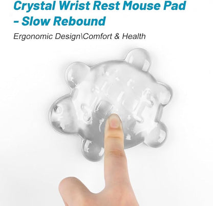 Lucocia Silicone Gel Mouse Wrist Rest, Cute Turtle Shape Ergonomic Elbow Mouse - Image 2
