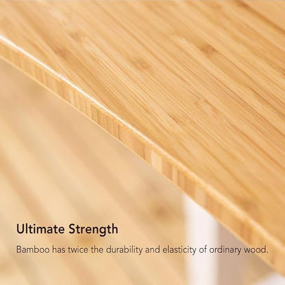 FLEXISPOT EN1 Bamboo Standing Desk, 60 x 30 Inches Whole-Piece Electric - Image 4