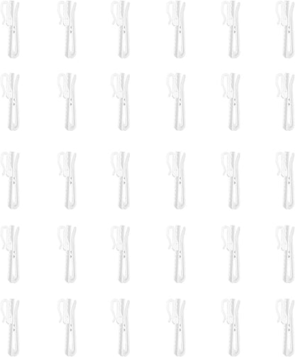 30 PCS Plastic Curtain Hooks Adjustable Pinch Pleat Curtain Clips Room Divider by CBSROROHome