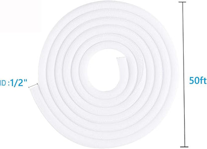 QCSIW 1/2 inch x 50ft Split Sleeve Wire Loom Tubing - Image 8