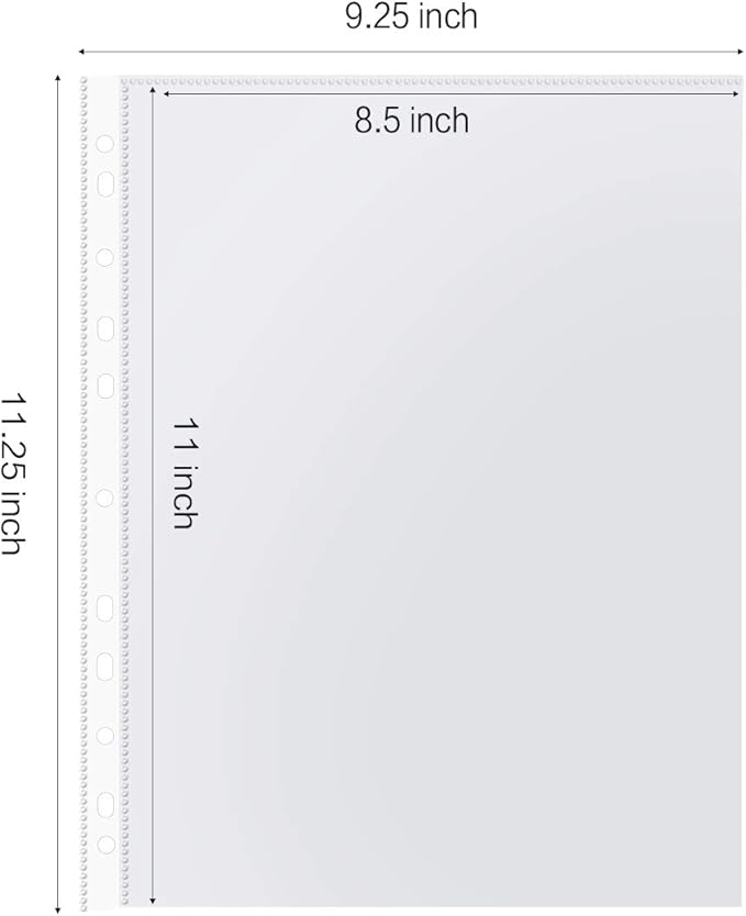 Sheet Protectors, HERKKA 1000 Pack Heavy Duty Clear Plastic Page Protectors - Image 2