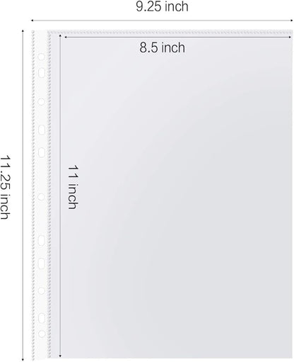 Sheet Protectors, HERKKA 200 Pack Upgrade Clear Plastic Page Protectors Sheet - Image 2
