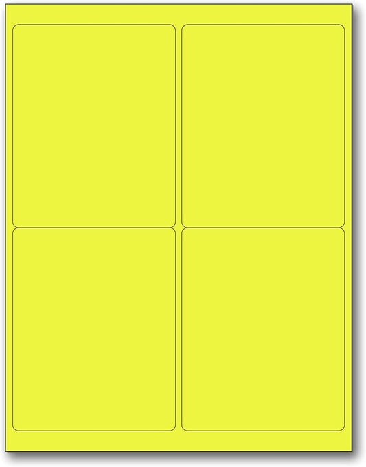 NextDayLabels - 8-1/2 x 11 Neon Color High Light Fluorescent Labels by NextDayLabels