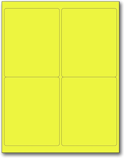 NextDayLabels - 8-1/2 x 11" Neon Color High Light Fluorescent Labels by NextDayLabels