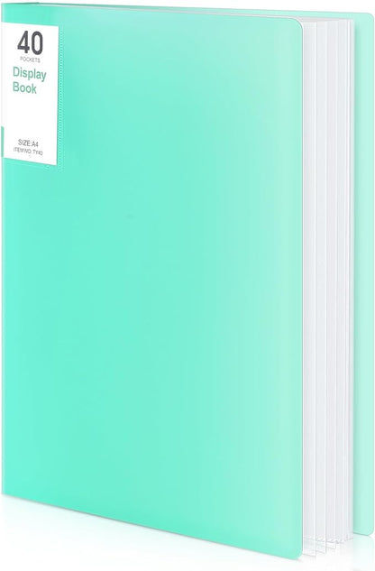 Phyxin Portfolio Binder, 40-Pocket Portfolio Folder 8.5" x 11", Displaying 80 by Phyxin