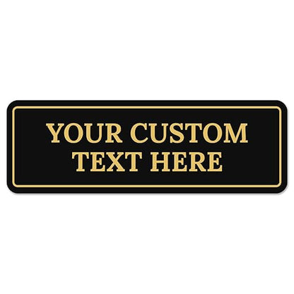Custom Wall or Door Sign, Personalized Square Plaque Engraved Message by SigoSigns