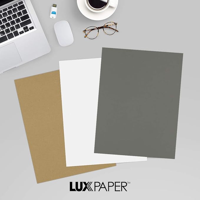 LUXPaper 8.5" x 11" Paper | Letter Size | Smoke Gray | 80lb. Text | 250 Qty - Image 9