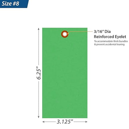 SmartSign 6.25 x 3.125 inch “Green” Blank Tyvek Shipping Tags - Image 3