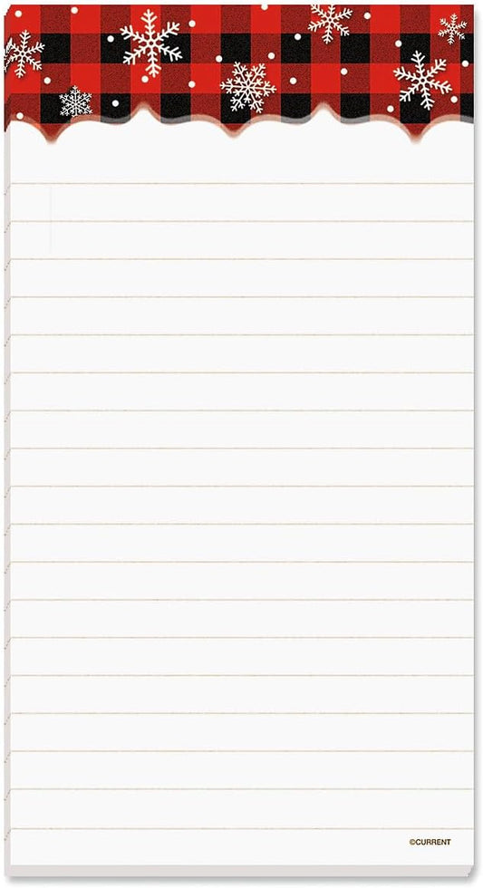 Current Buffalo Plaid Magnetic Holiday Notepad Set – Set of 5 Memo Pads by Current