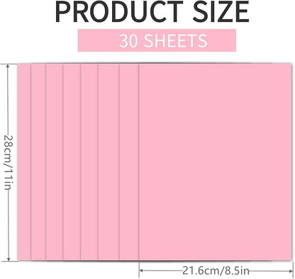 30 Sheets Pink Cardstock 8.5'' x 11'', 250gsm/90lb Heavyweight Cover Cardstock - Image 2