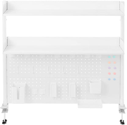 Dlinanta Clamp-On Pegboard Desk Organizer, 2-Tier Clamp On Desk Shelf - Image 5