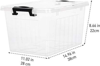 Citylife 22 QT Clear Plastic Storage Bins - Image 2