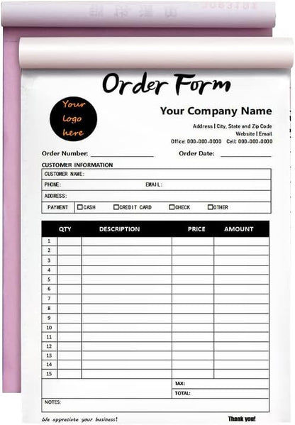 Custom Carbonless Sales Invoice Form Books by Unknown