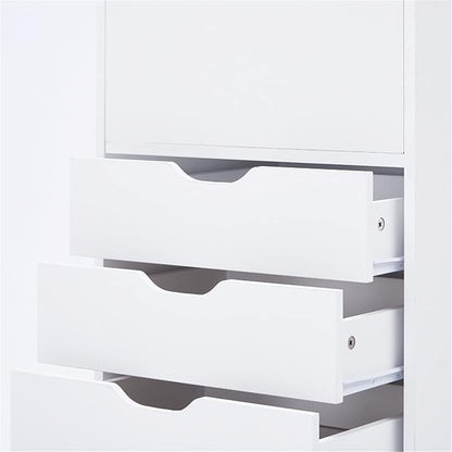 Naomi Home Carly 6-Drawer Craft & Office Storage Cabinet – Rolling Storage - Image 8