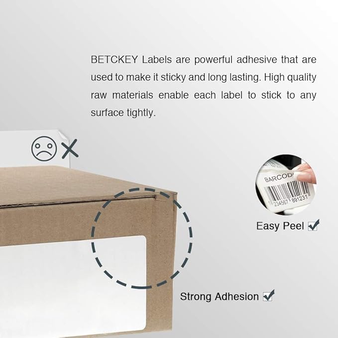 BETCKEY - Compatible DYMO 1744907 Shipping Labels, Perforated, Compatible - Image 6
