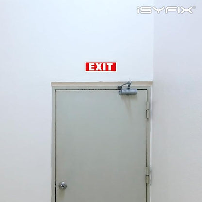 iSYFIX Exit Sign – 2 Pack 12x4 Inch – 40 mil Thick Polystyrene Plastic Sign - Image 5