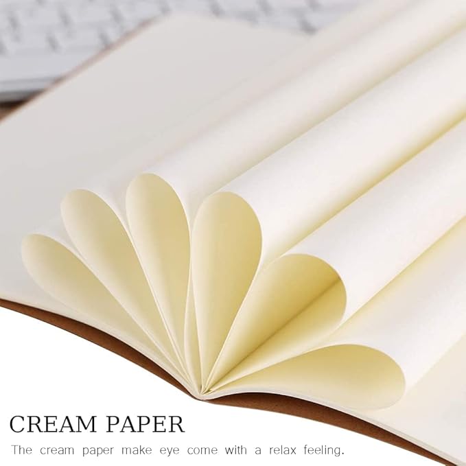 LIONSOUL 90 Pack A5 Blank Kraft Notebooks Bulk, Blank Paper Sketchbooks - Image 3