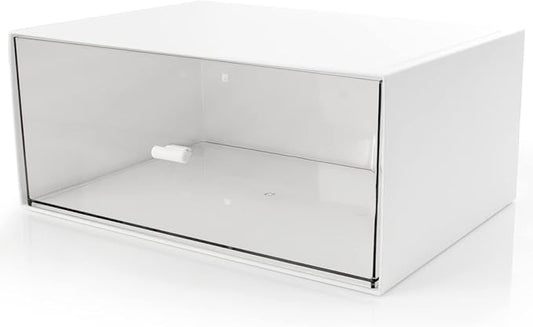 Desk Drawer Organizer, Stackable Storage Drawers, Plastic White Desk Organizers by kulusion