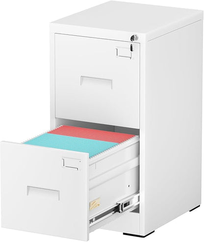 INTERGREAT 2 Drawer File Cabinet, Lockable Vertical File Office Cabinet by INTERGREAT