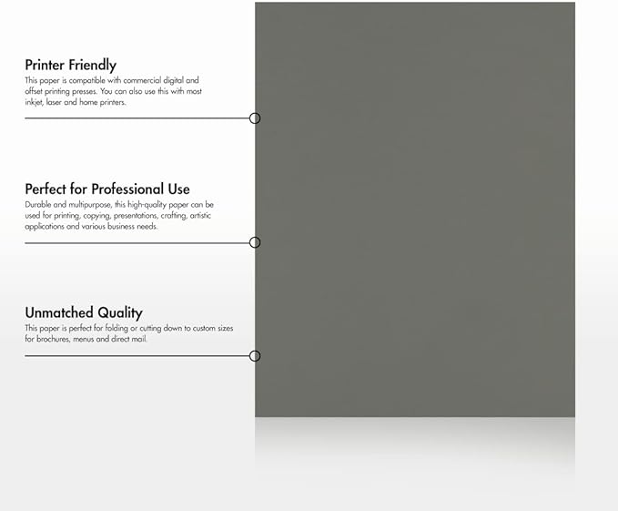 LUXPaper 8.5" x 11" Paper | Letter Size | Smoke Gray | 80lb. Text | 500 Qty - Image 8